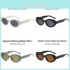 Gm Retro Oval Sunglasses With Uv400 Protection For Outdoor Fashion And Travel