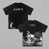 Black Clover Asta Anime T Shirt Vintage Washed Oversized Tees Tops Men Clothing Summer Short Sleeve Cotton T-shirt