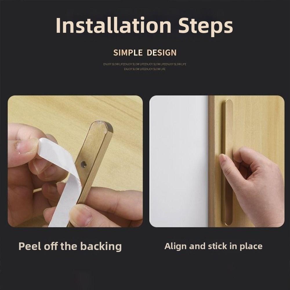 Aluminium Alloy Cabinet Handles Self-adhesive Adhesive Handles Cupboard