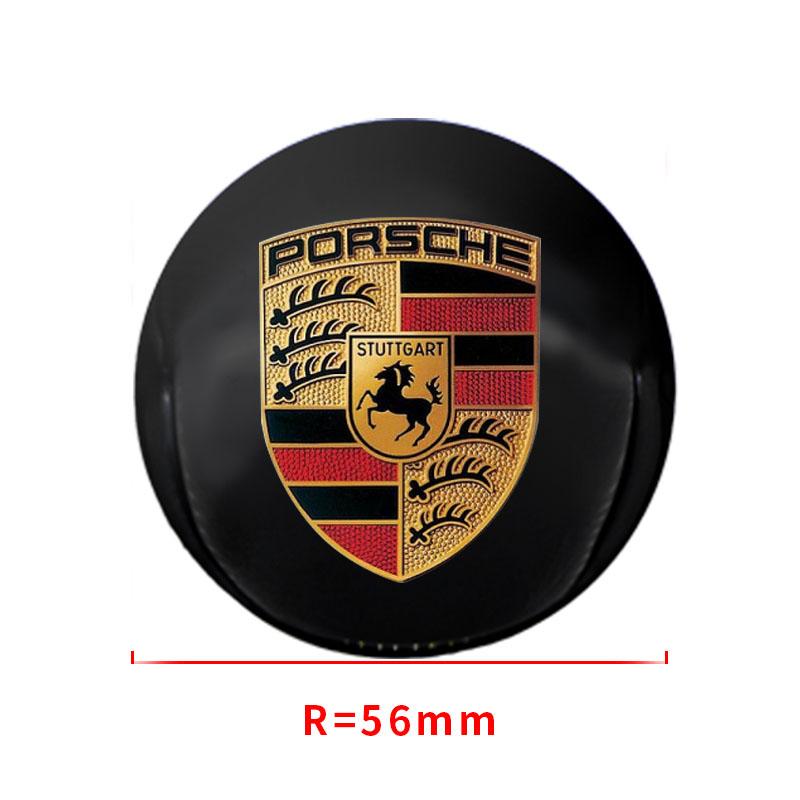 4 st 56 mm Aluminium Bilhjul Center Dekal Nav Klistermärke För Porsche Boxster Cayenne Panamera Macan Cayman 911 918 996 917 991