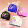 Toucas de Natação Estampadas Florais para Mulheres com Cabelo Longo Proteção Auricular Toucas de Natação Adulto Toucas de Natação de Silicone Confortáveis Acessórios para Piscina