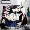 1Pc Cartoon Print Flannel Blanket, High Quality Comfortable for All Seasons, Home Decor, Warmth and Comfort, Perfect for Christmas Birthday Gift