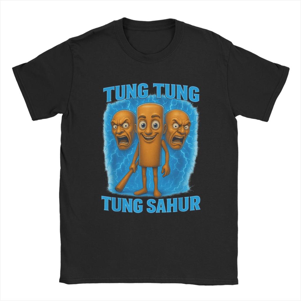Tung Tung Tung Sahur Italian Brainrot Meme TShirt Summer  Trendy Cool T Shirts Unisex Pure Cotton Comfortable Plus Size Tees Gift