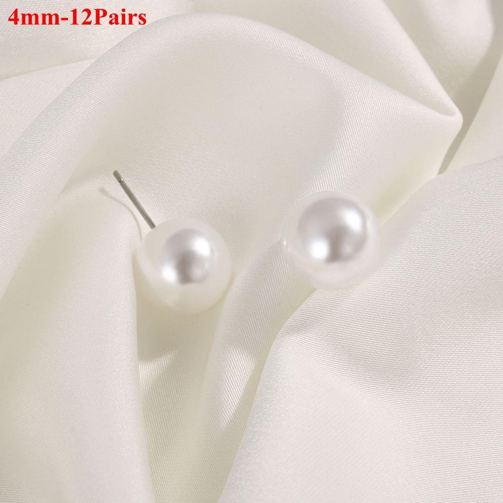 5Pairs/10Pairs/12Pairs Party Jewelry Fashion Elegant Ear Stud Pearl Earrings Round Shape