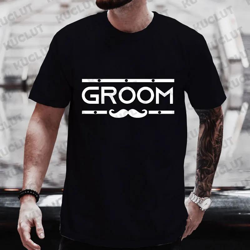 Team Future Groom Squad T-shirt Vänner Möhippa Svensexa T-shirt Groomsman Blusar Herr Bröllop Förlovningsfest T-shirts EVG Toppar