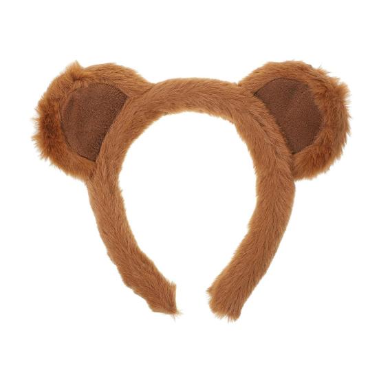 3/4Pcs/Set Brown Bear Ears Headband Plush Animal Ears Costume Hair Hoop Halloween Cosplay Hair Accessories