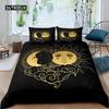 Mandala Duvet Cover Yellow Sun Moon Bohemian Exotic Twin Bedding Set Bedclothes for Teen Polyester Double Queen King Quilt Cover