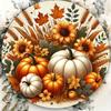 Fall Harvest Pumpkin Metal Wall Art Halloween Home Decor Bar Cafe Kitchen Sign