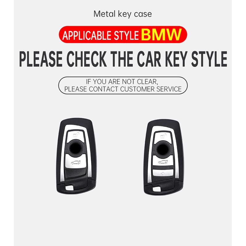 Zinc Alloy Car Key Case Cover Holder Shell Fob For BMW F30 F20 F10 F18 F22 F01 X3 X4 F06 F02 M3 M5 Auto Keychain Accessories