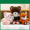 Cuscino Peluche Orso Maiale Volpe Carino Con Imbottitura in Cotone PP Per Bambini e Ragazzi Comfort per il Sonno