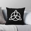 Triquetra Charmed Witch Symbol Pillowcase Polyester Linen Velvet Pattern Zip Decor Throw Pillow Case Home Cushion Cover 18"