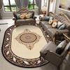 1pc Vintage Persian Pattern Oval Mat, Luxurious Soft Oval Mat, European Retro Style Suitable for Living Room, Bedroom, Dining Area, Hallway