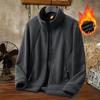 Winter Fleece Jas Heren Opstaande Kraag Rits Casual Jas