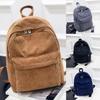New Trend Backpack Fashion Women Corduroy Backpack College Solid Color Travel Shoulder Bags