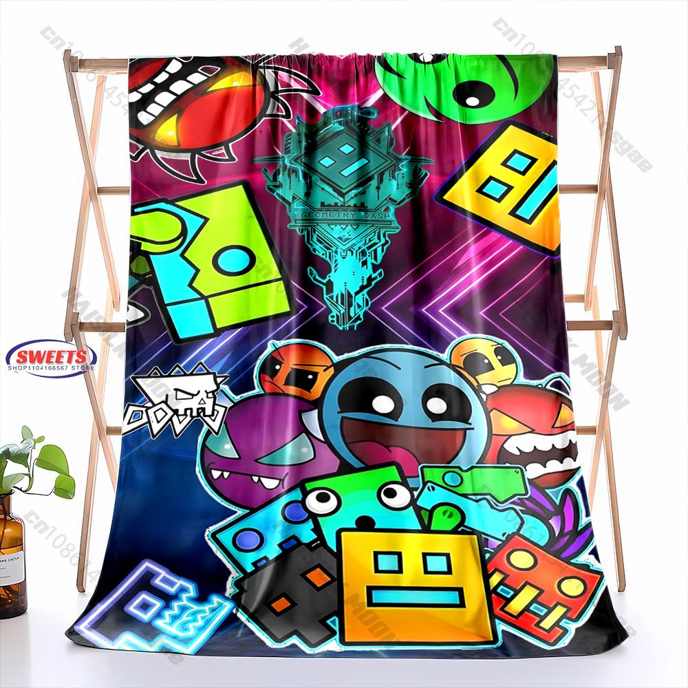 6 Sizes G-Ge0metry D-Dash Theme Print Blanket Children's Room Living Room Sofa Personalized Decorative Shawl Blanket Great Gift