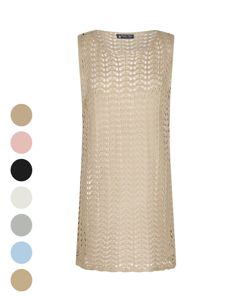 BHPOLOCLUB Women'S Summer Scaly Sleeveless Dress 7 Colors Op108
