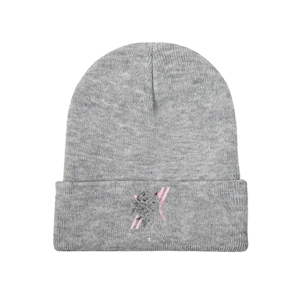 I Promise Darling Darling In the Franxx Zero Two Knitted Hat Women's Unisex's Skullies Beanies Winter Hat Casual Melon Cap