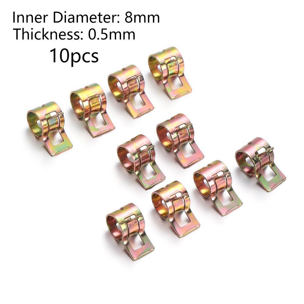 10Pcs Hot 5-16mm Stainless Steel Fastener Tube Clamp Fuel Oil Line Water Hose Pipe Spring Clips