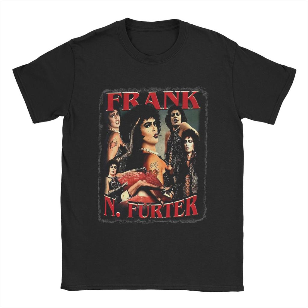 Frank N Furter Herr T-shirt The Rockys Horror Picture Show Roliga T-shirts Kortärmad O-hals T-shirts 100% Bomull Festkläder