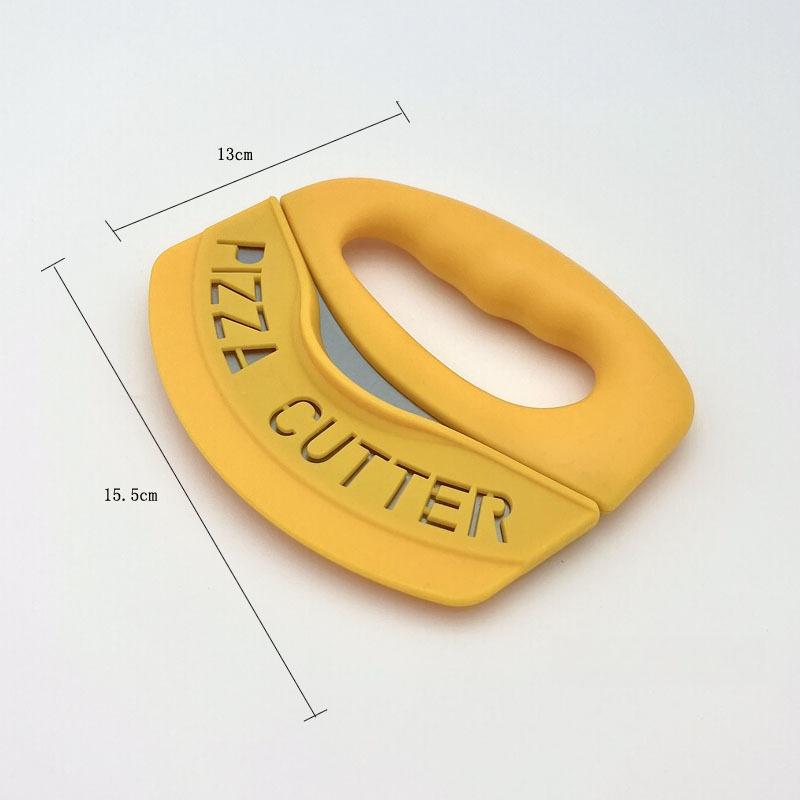 1Pc Half-circle Pizza Knife with Protective Cover, Multi-purpose Stainless Steel Cutter