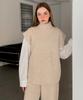 Baseukala [Set] Ronnie High-Neck Top+Wide Pants Knit Set-Up (3Colors)
