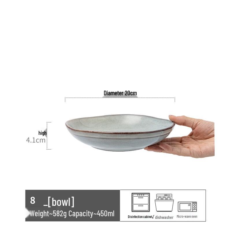 Abay Nordic Bone China Deep Plate Set