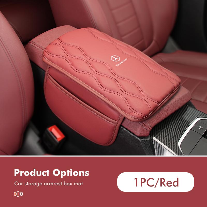 CEV5   Car Center Armrest Box Cushion Console Mat Armrest Storage Pad For Benz AMG A C E S G Class W201 W210 W108 W204 W205 W203