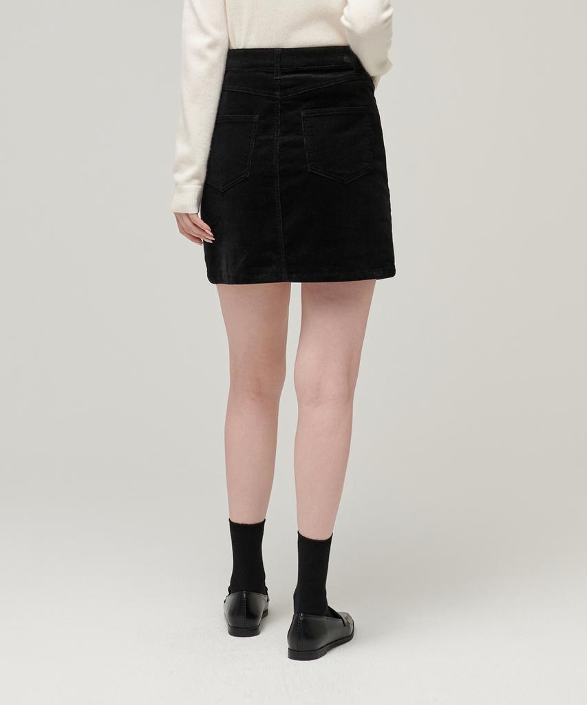 Musinsa Standard Woman Women'S Corduroy Mini Skirt [Black]