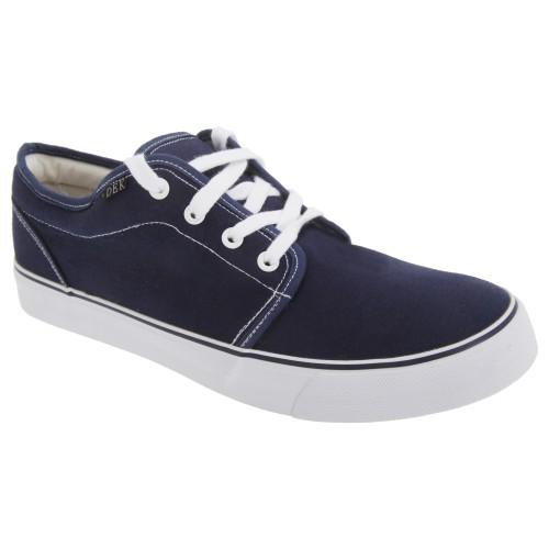 Dek Mens 4 Eye Padded Canvas Deck Shoes