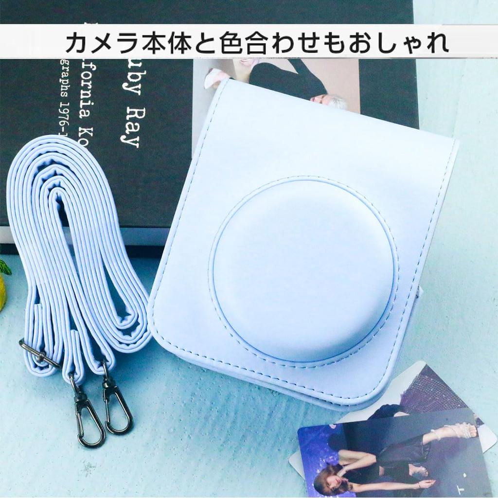 BEADY Instax Mini 12 Camera Case, Protective Cover, Scratch-Resistant, with Shoulder Strap, Blue