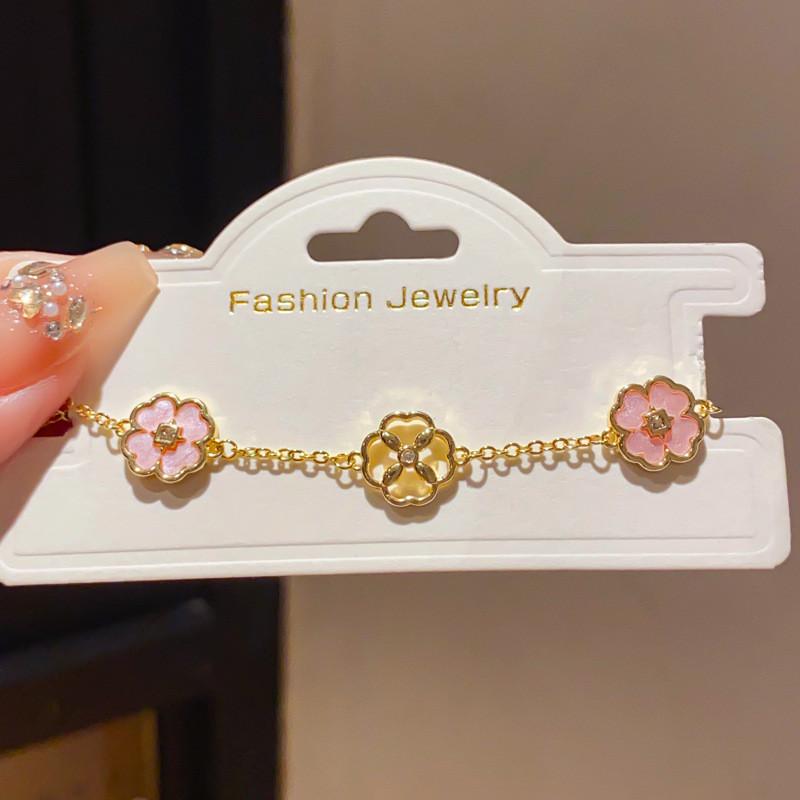 Floral Hand Chain With Gold Plating For Women Fashion Accessory Summer