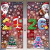 Christmas Stickers Shop Glass Window Decoration Stickers Christmas Party Stickers Gifts For Xmas Snowman Santa Claus Window Deco
