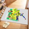 Brazilian Football Star Square Rugs Are a Great Choice for Living Rooms, Bedrooms, Home Décor, and As Gifts.