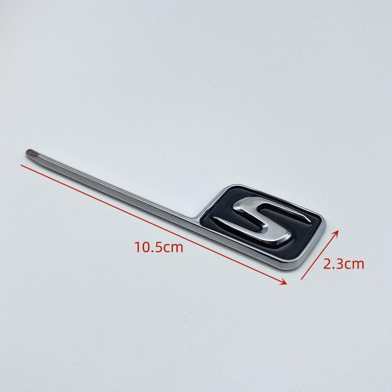 Emblemat Odznaka S ABS Naklejki na Bagażnik Samochodu Dla S E63S C63S GLC63S GLE63S GLS63S GTS GT43S GTR GT53 GT50 CLA45S Srebrny żółty czarny