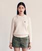 Yale Women'S Cable Polo Knit_Ivory