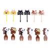 6 Stücke Tier Katze Pfote Obst Gabel Mini Cartoon Kinder Snack Kuchen Pick Zahnstocher