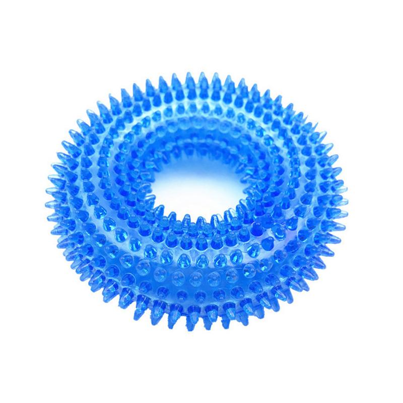 Jouet à couiner pour chien 10 cm, jouet à mâcher interactif pour chiot, résistant aux morsures, jouet à picots pour le nettoyage des dents, jouets à mâcher molaires en TPR pour chiens
