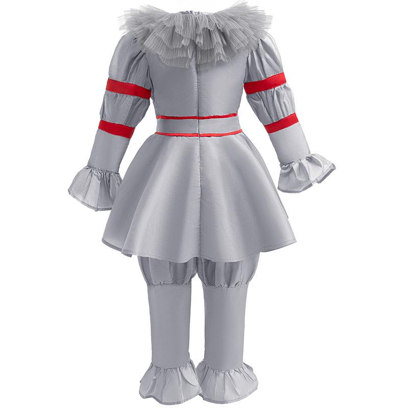 Fantasia Cosplay Joker Infantil Horror Manga Bufante Gola de Tule Calças Halloween Natal