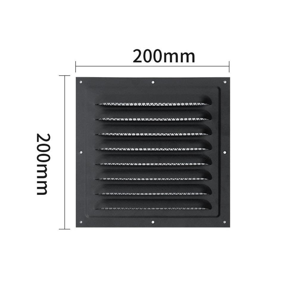 Stainless Steel Metal Vent Cover Built-in Insect Screen Square Grille Cover White Black Ventilation Covers Bathroom Home Office