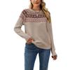 Women's Autumn and Winter Knitted Loose Pullover Casual Color Matching Sweater