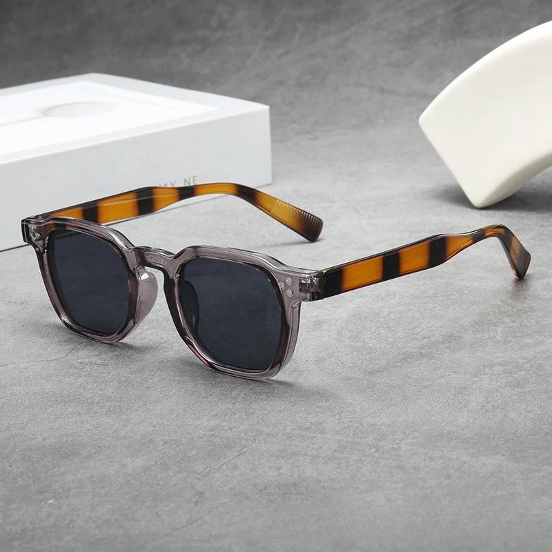 New Fashionable PC Mens and Womens UV Resistant SunGlasses Personalized and Versatile UV400 Elliptical Small Frame Glasses