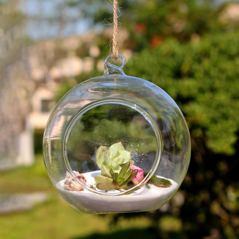8/10/12cm Transparante Glazen Kaarsenhouder Bloem Hangende Bol Vaas Terrarium Theelicht Kandelaar Voor Thuis Bruiloft Feest Decor