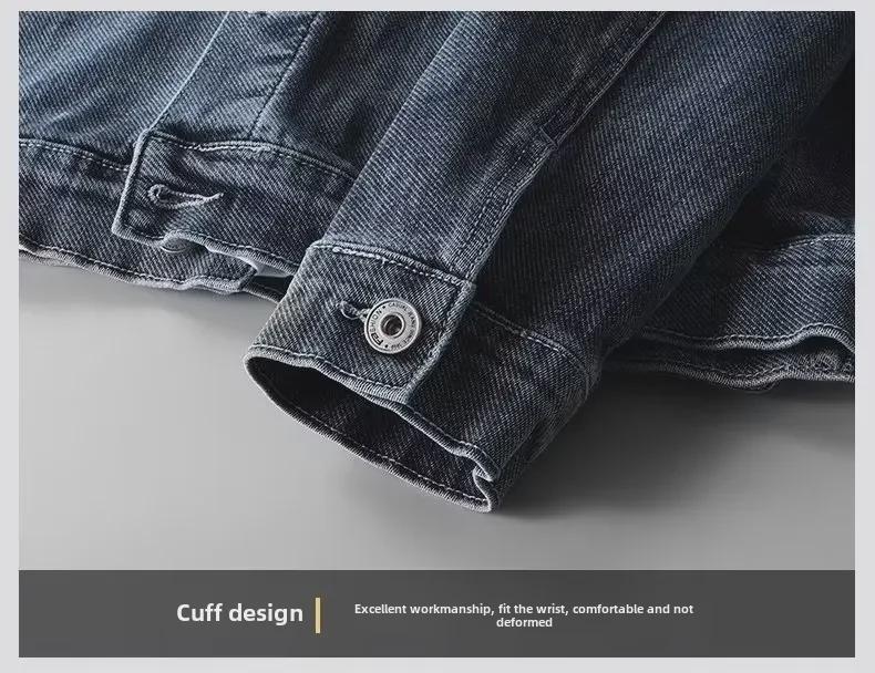 Heren American Retro Denim Jack - Herfst/Winter Casual Losse Pasvorm