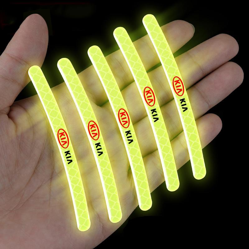 ATC2 20pcs/set For Kia Rio Ceed Sportage Cerato Soul Picanto Car Wheel Hub Reflective Strip Sticker auto Accessories car styling