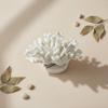 Coral Tabletop Ornament Handmade Marble Sculpture Textured for Living Room