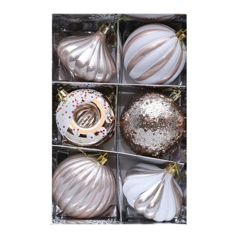 8PCS Colorful Christmas Tree Decorations With Unique Artwork Durable Plastic Ornament For Indoors Outdoor Use