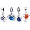 Copper Authentic Blue Crab Pendant Charm Bead Charms Fits Bracelets Bangle Necklaces Ideal For Women Luxury Do It Yourself Jewellery Fine Gift