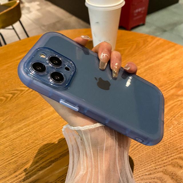 Klare, stoßfeste Stoßstangen-Telefonhülle für iPhone 13 11 12 Pro Max Xs Max Xr X 7 Plus 14, weiche Farbtasten, Kameraschutzabdeckung