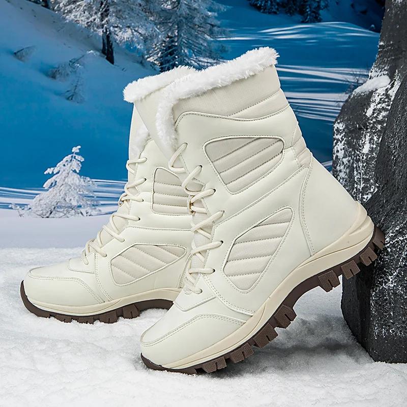 Chaussures Femme Hiver Antidérapantes Peluche Neige Bottes Mi-mollet Chaussures Plateforme Chaudes Bota Feminina Zapatos De Mujer Chaussure Femme Female