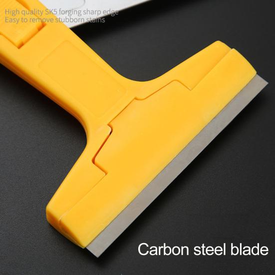 Cleaning Scraper with Retractable Replaceable Stainless Steel Blade Ergonomic Anti-Slip Handle Stubborn Stain Remover Heavy Duty Cleaning Scraper